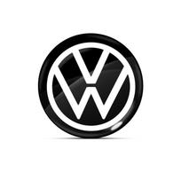 T2514mm Car Key Emblem Stickers Auto Control Key Logo Decals For Volkswagen Scirocco POLO Tiguan Passat B5 B6 B7 Golf EOS Jetta MK6 black