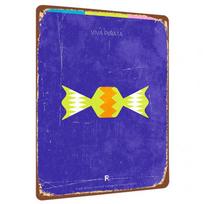 Viva Pinata Minimalist Candy Poster Custom Metal Wall Art Home Decor Game Room Decorative Sign 20X30CM blue