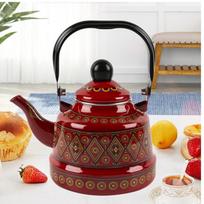 Enamel Porcelain Teapot: Heat-Resistant Kung Fu Tea Kettle for Induction and Gas Heating gray