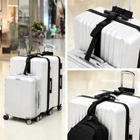 Travel Luggage Strap Suitcase Belt Elastic Telescopic Travel Bag Belt Set For Suitcase Fixed Belt Travel Buckle Strap gray