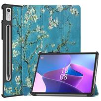 For tab P12 12.7 Case Magnetic Tri-Folding PU Leather Stand Tablet Cover for Xiaoxin Pad Pro 12.7 12 7 inch TB371FC Tab P12 12.7 inch blue