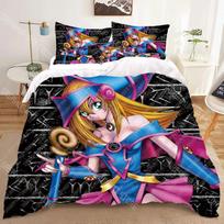 Anime Yu Gi Oh 3D Bedding Sets print duvet cover Adults_ children bed comforter birthday gift dropshipping EU Single 135*200cm/53x79in 3pcs black