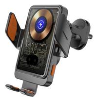 Xiaomi Car Unicersal Air Vent Electric Rotating Opening Closing Phone Holder 15W Wireless Charger Dual Coil Smart Phones Fast Charging black