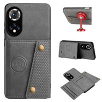 Vintage Leather Card Holder Phone Case for HONOR 50 Card Pockets Dual Snap Buttons Flip Wallet Shell HONOR 50
