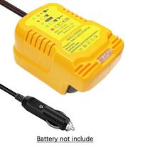12V/24V 100-240V Li-ion Battery Mini Compact Car Charger for DeWalt 18V 20V 60V Lithium Battery DCB200 Replacement for DCB112 car charger