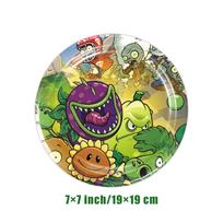 Plantss Vs. Zombiesed Birthday Party decoration Cup Plate Tablecloth Tissues 3D Ballooon for Kids party favors gift baby shower beige