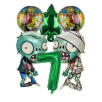Plantss Vs. Zombiesed Birthday Party decoration Cup Plate Tablecloth Tissues 3D Ballooon for Kids party favors gift baby shower