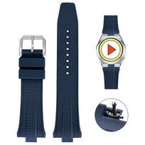 Advanced For Citizen TSUYOSA Collection NJ0150 NJ0151ME Silicone Watchbands Men Women Bracelet FKM Fluoro Rubber Watch Strap 9mm 9mm black