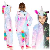 Onesie Children Violet Glowing Unicorn - 134-140 white