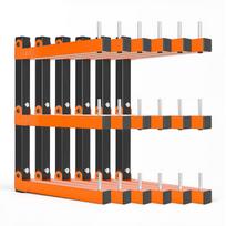 VEVOR Lumber Rack, 3-Tier 6-Pack 50 kg per Tier, Foldable Wood Storage, Wall-mounted for Garages, Workshops, Warehouse, Basement 41 x 3.4 x 43.6 cm
