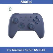 8BitDo Ultimate 2C Bluetooth valdiklis, skirtas Switch 2, belaidis žaidimų pultelis su Hall efekto vairasėgiais, skirtas Nintendo Switch, OLED konsolei tamsiai mėlyna