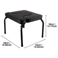 Headstand Bench Inversion Chair PU Pads Steel Frame Core Strength Building Stool black