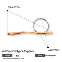 Stainless Steel Irregular Oval Ring Light Luxury High Sense Niche Exaggerated Ring Jewelry beige