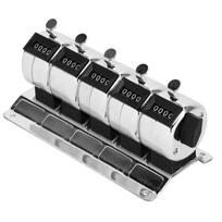 Mechaninis Skaitliukas Metalinis Rankinis Clicker 4 Skaitmenys 5 Vienetai Nerūdijančio Plieno Žymėjimo Aparatūra Įrankiai black