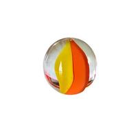 Spalvoti aštuonių žiedlapių gėlių stikliniai rutuliukai, didelis skaidrumas, dydžiai 14mm-25mm 25mm [kg/unit] yellow
