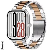 Madingas metalinis dirželis Redmi Watch 5/Redmi Watch 4, reguliuojama nerūdijančio plieno apyrankė Xiaomi Mi Band 9 Pro/8 Pro apyrankei For Redmi Watch 5 gray