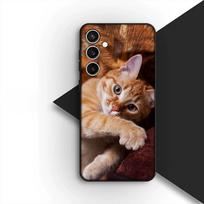 Soft Cover for Samsung Galaxy A35 A36 A55 A26 A05 A06 A14 A50 A51 A53 A54 A12 A13 A23 Casing Phone Case Comics Cat Meow Lovely Galaxy A26 5G brown
