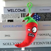 New Style Plants vs Zombies Plush Pendant Cute SunFlower Peashooter Chomper Bag Keychain Decoration Stuffed Doll Kids Gift 10-18cm gray