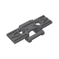 Parduodami Pastatų Blokeliai 88323/57518 Grandinės Traktoriaus Platus Dviejų Pin Hole Plytos Kolekcijos Modulinis GBC Žaislas Techniniams MOC 1vnt tamsiai pilka spalva