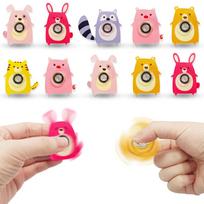 10Pcs Animation Animal Small Fidgeting Spinner For Kids  Stress Ease Tactile Toys Party Favors Goodie Bags Stuffers Boys Girls pink
