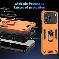 For ZTE Blade V80 Design Case Shockproof Armor Metal Ring Phone Cases For ZTE Blade V80 Design Stand Holder Bumper Phone Cover For Blade V80 Design juoda