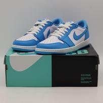 CJ7891-401 Nike SB Air Jordan 1 Low UNC Dark Powder Blue White (Men's) 8 blue