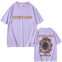 System of A Down Mezmerize Tshirt Men Women Clothing Gothic Rock Oversized T Shirt Mens 90s Vintage Alternative Metal Tshirts L white