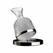 Waterfall Aeration Decanter Quick Vino Aerator Luxurious Design Crystal Mountain Silver gray