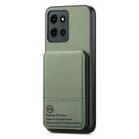 Suitable for Motorola MOTO G 2025, diagonal fabric pattern, top and bottom opening, RFID stand, magnetic card slot phone case MOTO  G54 Domestic Macrop žalia