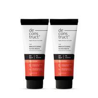 Deconstruct Fluid Brightening Sunscreen SPF 50+ PA++++ | Sunscreen with Niacinamide | Brightens Skin | Dewy finish | Gives glow| Lightweight, Quick black