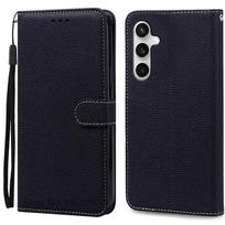 A17 dėklas Samsung Galaxy A17 dėklas Piniginė Odinis Atverčiamas Dangtelis Samsung A17 5G Dėklui A175F A176B 4G Telefono Dangtelis Coque Fundas Samsung A17 5G 4G juoda