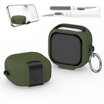 Secure Lock for Samsung Galaxy Buds 4/4 Pro Case with Phone Stand Protective Case Cover with Cleaning Kit for Galaxy Buds 4 Pro For Galaxy Buds 4Pro black