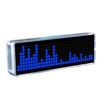 LED Music Spectrum Display Clock Kit Pickup Desktop Ambient Light with 16 Jumping Modes