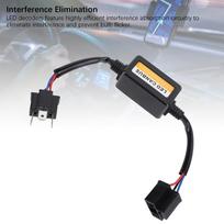 2 vnt. H4 LED CANbus dekoderis DC 9 iki 16V Plug and Play Nemirgantis LED priekinių žibintų rezistorius dekoderis gray