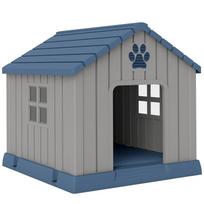 PawHut Outdoor dog house outdoor dog house with air vents and raised floor 85 x 79 x 82 cm blue