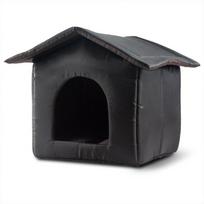 Atsparus vandeniui benamių kačių kraikas Pusiau uždaras žiemos šiltų šunų namas, nuo lietaus atsparus kremas nuo saulės Black S: 35x33x30 black