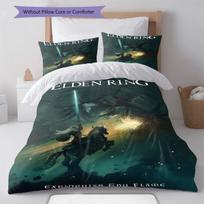 Elden Ring Bedding Quilt Set Quilt Cover Pillowcase Home Decoration Birthday Gift (1 * duvet cover + 2 * pillowcase, without core) 135x200cm black