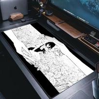 Kawaii Anime Girls Reze Xxl Mouse Pad 900x400mm Comic Style Chainsaw Man Desk Mat Nonslip Speed Keyboard Pad For Laptop Gamer 800x300x2mm gray