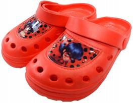 Miraculous Ladybug and Cat Noir GARDEN FLIP FLOPS light 28/29 D074C red
