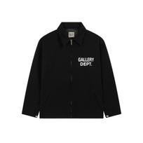 Basic Letter Print Coach Jacket Spring and Autumn Thin Zip Jacket M black