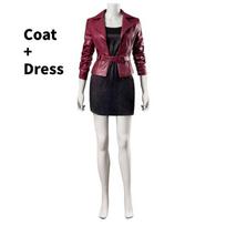 Silent Hill Maria Cosplay Costume With Pu Leather For Halloween Themed Role Play XL black