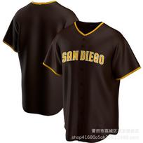 San Diego Padres MLB Baseball Jersey Tatis Jr 23 Embroidered Unisex Fan Apparel Cotton Sport Shirt XXXL black