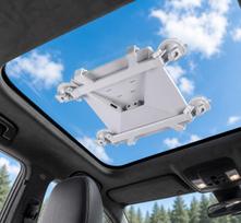 Starlink Mini Car Mount with 4-Point Suction Cup, No-Drill Sunroof & Window Holder for RV, SUV, Tesla, Anti-Vibration Heat-Resistant Polymer gray