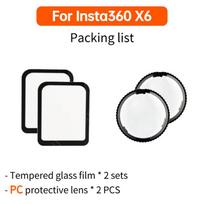 Protective Kit for Insta360 X6 Lens Guard Protective Cap Silicone Case Screen Protector for Insta 360 X6 Anti-fall Accessories