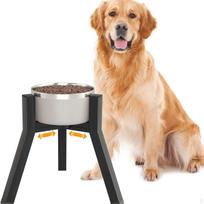 Dubenėlio laikiklis Reguliuojamas metalinis stovas maistui ir vandeniui Height Adjustable