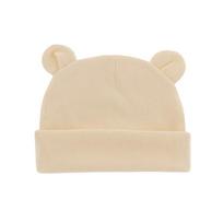 Soft Newborn Hat Baby Beanie Cotton Infant Bonnet Baby Cap for Girls Boys Kids Hats Newborn Photography Props Accessories 0-12M smėlis