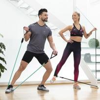 Resistance Band Set - INNOVAGOODS - Tribainer - Pack of 3 - Accessories &; guide - Blue/Green/Black juoda