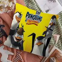 The P-Penguins of M-Madagascar Pillow Gift Home Office Decoration Bedroom Sofa Car Cushion Cover case 45x45 12x12Inch black