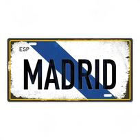 Vintage Ctiy Aluminum Plate Barcelona MILAN Madrid Country Metal Plaque LIverpool Manchester Tottenham Decortaive Car Sign Wall 30x15cm