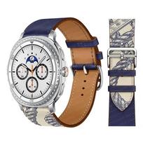 Odinė laikrodžio apyrankė Samsung Galaxy Watch 8 Classic 46mm 44mm 40mm apyrankei Galaxy Ultra 2024/2025 riešo dirželis Correa apyrankė Galaxy Watch priedai Galaxy Watch Ultra 2025 brown